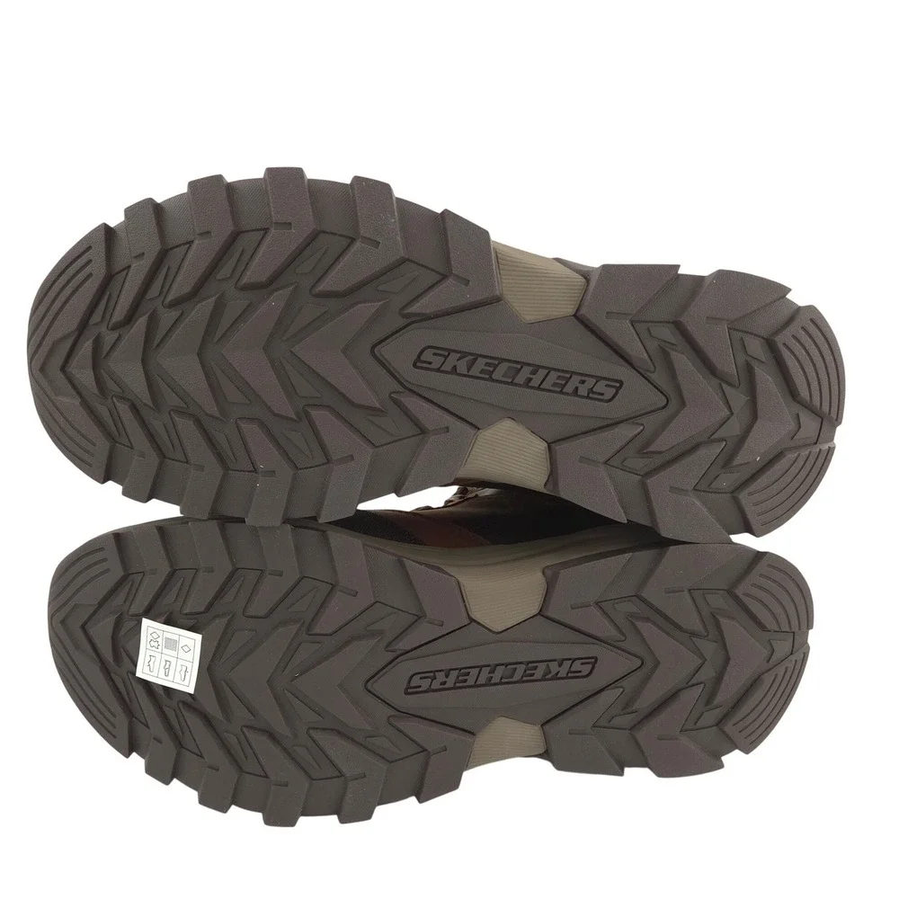 Skechers Glide-Step Randell Brecken Boots Men 11M Brown Waterproof Slip In NEW